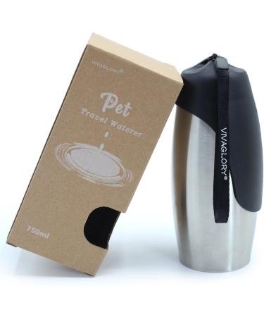 Vivaglory 750ml Stainless Steel Dog Water Bottle | Portable & Leak-proof Pet Drinking Container for Hiking & Walking - Buy Online on GoSupps.com