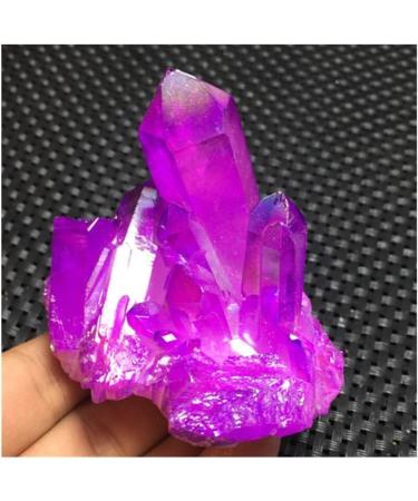 Natural Crystal Rough Crystal Electroplate Fuschia Aura Quartz Crystal Cluster Natural Stones and Minerals for Home&Wedding Decoration - Buy Online on GoSupps.com