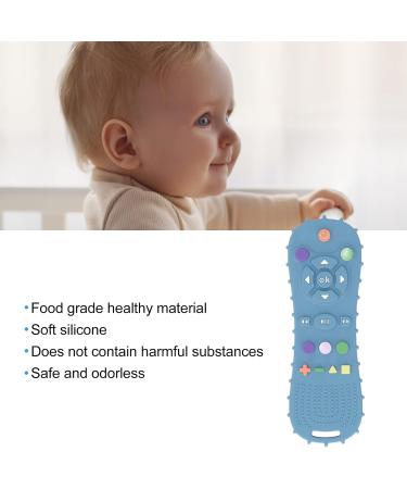 Baby Teething Toy - Flexible Silicone Massager for Soothing Gums, Easy Grip Teether - Blue - Perfect Party Gift for Babies - Buy Online on GoSupps.com