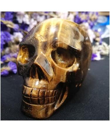 Natural Stones Natural Crystal 67 mm Natural Crystal Skull Gemstone Ghost Head Carved Crystal Jewelry Tiger Eye Stone Specimen Carved Skull Gift Power Stone Crystal Natural Stones ningxiao - Buy Online on GoSupps.com