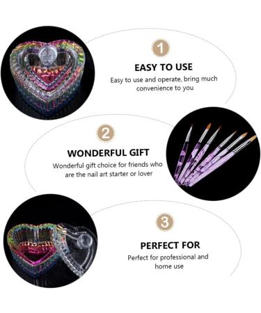 FOMIYES 3 Sets Nail Art Crystal Cup Nail Glass Dish Nail Crystal Bowl Container Nail Art Cup Nails Pen Holder Glass Cups with Lid Shot Glass with Lid Tool Abs Dedicated - Buy Online on GoSupps.com