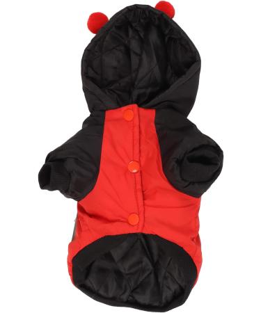 Buy Bagima Ladybug Dog Costume | Warm Hooded Sweater for Small Dogs | Cozy Halloween Winter Clothing | Cute Ladybug Pet Outfit in Black - Buy Online on GoSupps.com