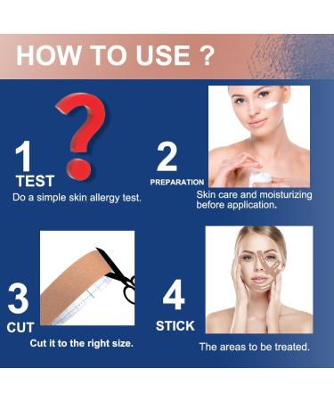 Face Tape Wrinkle Tape - Akissos Wrinkle Patches Forehead and Between Eyes Facial Myofascial Tape Wrinkle Patch Forehead Wrinkles 5cm Width 2.5cm*5m - Buy Online on GoSupps.com