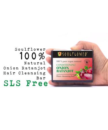 Buy Handmade Conditioning Onion Ratanjot Soap & Shampoo Bar - 100% Pure Natural Hair Cleansing Bar (5 Oz) - Premium Luxurious Quality International Shipping - Buy Online on GoSupps.com