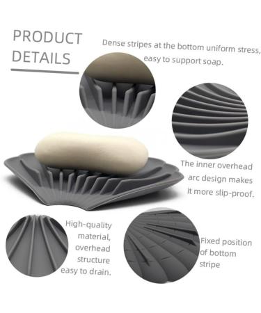 Amosfun 4 Pcs Soap Box Soap Drainer Dish Silicone Containers Bar Soap Holder Anti-slip Soap Holder Soap Keeper Bathroom Soap Stand Draining Soap Dishes Silica Gel Clean Sponge Holder - Buy Online on GoSupps.com