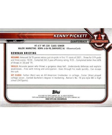 KENNY PICKETT RC 2022 Bowman University #65 ROOKIE NM+-MT+ NFL Football NCAA Paper - Buy Online on GoSupps.com