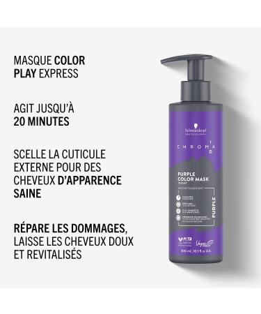 Schwarzkopf Professional CHROMA ID Semi Permanent Color Mask Mix Tone Color System Refreshing Toning Intense Care Deep Conditioning Vegan Formula Purple 300 ml - Buy Online on GoSupps.com