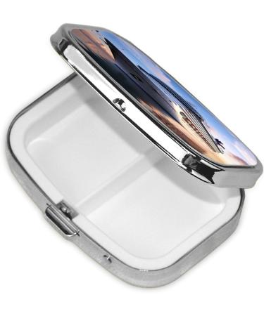 Cruise Ship Pill Case - Compact 2 Compartment Travel Organizer | Cute Pill Box for Purse & Travel Gifts - Buy Online on GoSupps.com