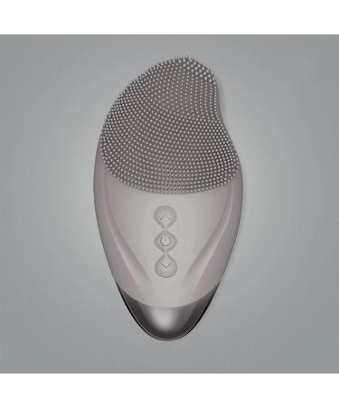Facial Cleansing Brush Face Scrubber | Soft Silicone Electric Exfoliator - Vibrating Waterproof Rechargeable Simple Skin Care Tools for Enhances Absorption of Facial Skin Care Products Gray (English) - Buy Online on GoSupps.com