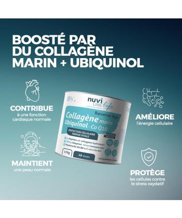 NUVILINE Life | Collag ne Poudre Vitalit & Anti- ge | Formule biodisponible 4kDa avec Ubiquinol (CoQ10) & Vitamines | Go t Neutre |170g 170 g Anti- ge & nergie - Buy Online on GoSupps.com