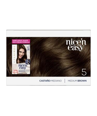 Clairol Nice n Easy Permanent Hair Color 5 Medium Brown - Buy Online for Effortless Long-Lasting Color | International Shipping Available - Buy Online on GoSupps.com