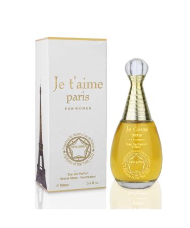 META-BOSEM Je t'aime Paris Perfume for Women Eau de Parfum Natural Spray Girl's Fragrance - Fresh Feminine Scent - Holiday Gift - for All Day Use - a Classic Bottle 3.4 Fluid Ounce/100Ml Je t'aime Paris 3.4 Fl Oz (Pack of 1)