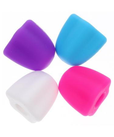 Lot de 4 Bouchons pour Presse-tubes de Dentifrice en Silicone Alimentaire Fermeture Automatique Compact et Portable conomiseur de Dentifrice pour Salle de Bain et Voyage