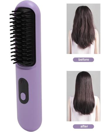 Buy Cordless Hair Straightener Brush - Portable Ionic Comb for All Hair Types | Compact Design & Constant Temperature - Buy Online on GoSupps.com