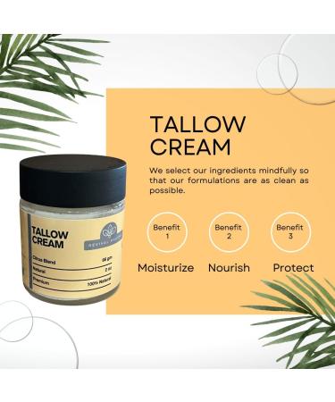 Revival Pharms Natural Tallow Cream Citrus Blend 2 oz Premium Moisturizer with Essential Oils - Buy Online on GoSupps.com