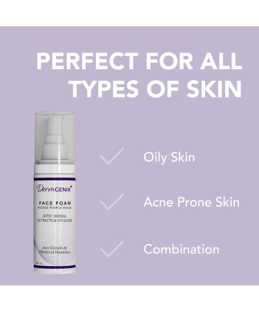 Dermgenix Face Foam Cleanser- Brightening and Clarifying Face Wash for Combination and Oily Skin- Unscented- HypoAllergenic-Paraben free-Sulfate free-(100 ml) - Buy Online on GoSupps.com