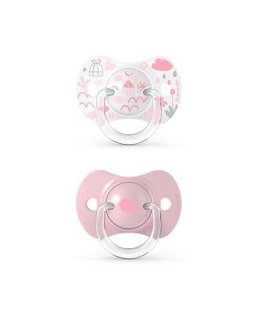 Suavinex 2 pack pacifier symmetrical breast silicone SX Pro for children from 0 to 6 months pink pink 0-6 mesi (confezione da 1)