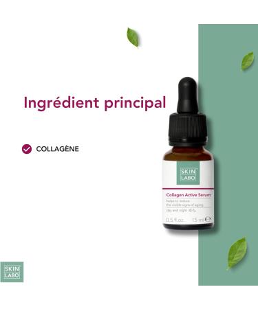 SkinLabo - Active Collagen Serum Prevents Wrinkles Reduces and Smoothes Existing Wrinkles with Collagen - 15 ml - Buy Online on GoSupps.com