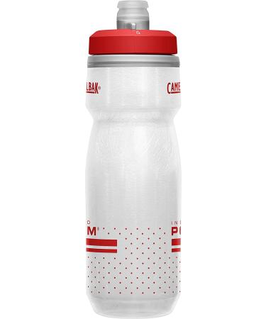 CamelBak Podium Chill Insulated Bike Water Bottle - 21oz Fiery Red/White - Easy Squeeze, Fits Most Bike Cages - Buy Online on GoSupps.com