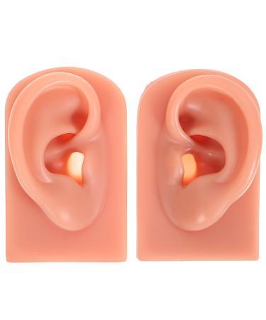 Beaupretty 1 Pair Human Ear Model Silicone 3D Ear Model For Ear Display Acupuncture Practice Massage Teaching Aid
