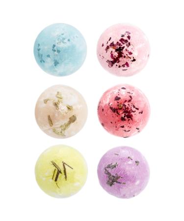 Boules de douche pour femme boule de sel de bain Boules de douche naturelles | Ensemble de 6 boules de bain pour femmes et hommes Kit de boules de douche naturelles boules de bain Spa