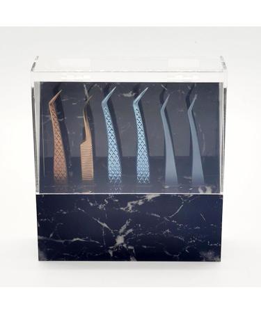 Fenteer Eyelash Extension Storage Box | Tweezers Organizer Case Stand Holder - Black | International Shipping Available - Buy Online on GoSupps.com