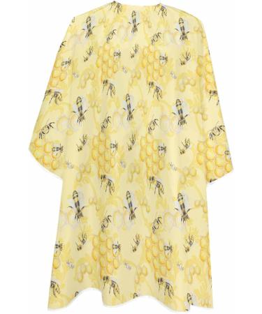 Yellow Bee Barber Cape - Stylish Hair Cutting Cape for All Ages | 55x63 Inch Adjustable Hairdressing Accessory - Buy Online on GoSupps.com
