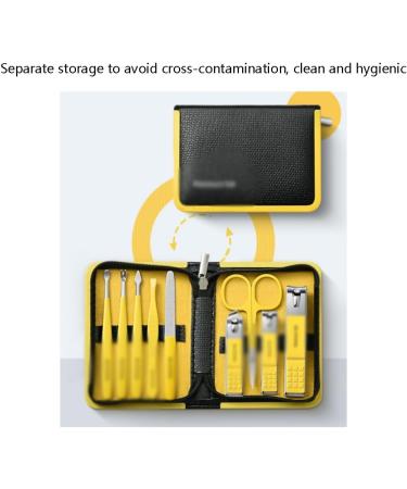Nail Clipper Set Stainless Steel Fingernail and Toenail Clipper Cutters with Nail File Sharp for Men Women Yellow - Buy Online on GoSupps.com