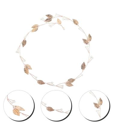 Bridal Headband Rose Gold | Long Hairband Headpiece for Weddings | Elegant Hair Accessory (FD609) - Buy Online on GoSupps.com