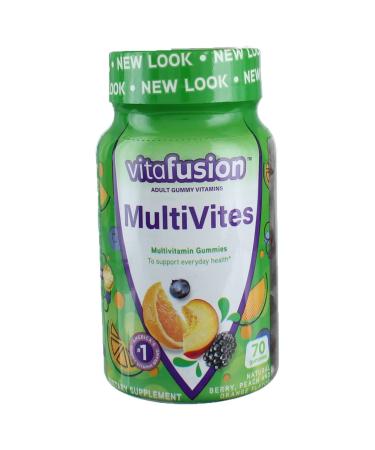 VitaFusion MutiVites Complete Multivitamin Natural Berry Peach & Orange Flavors 70 Gummies