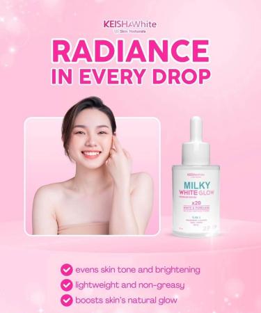 KEISHA White Skin Naturals Milky White Glow Premium Serum 30ml - Buy Online on GoSupps.com