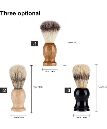 Men's Beard Shaving Brush - Premium Wood Handle Grooming Tool for Smooth Shave & Facial Care - Buy Online on GoSupps.com