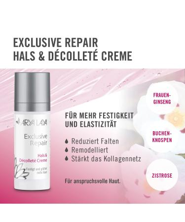 Arya Laya Exclusive Repair Hals & D collet Creme 50ml - Sensitive Skin Care for Wrinkles Pores & Firmness - Buy Online on GoSupps.com