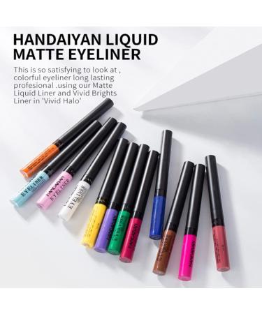 Beauty Searcher Set of 12 Colors Matte Liquid Eyeliner Colorful Waterproof Smudgeproof Durable Matte Eyeliner Clear Eyeliner Highly Pigmented Makeup Eyeliner Pen Kit - Buy Online on GoSupps.com