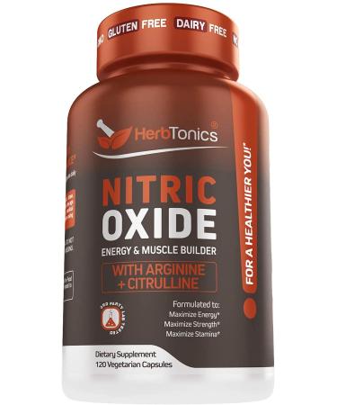 High Strength Nitric Oxide Booster Supplement with L Arginine L-Citrulline Malate, AAKG - Powerful No for Muscle Growth, Strength, Vascularity, Energy & Blood Flow