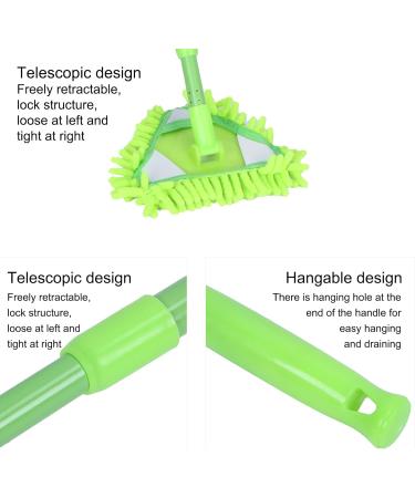 Extendable Mop 37 Inch Wall Mop with Long Handle Chenille Microfiber Cleaning Head Wall Mop 180 Degree Rotatable Triangular Cleaning Mop Home Wall Ceiling Floor Cleaning - Buy Online on GoSupps.com