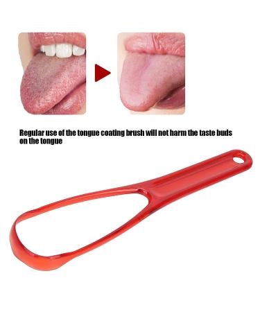 Portable Tongue Scraper - Oral Mouth Cleaner for Kids & Adults (Red) - Buy Online on GoSupps.com