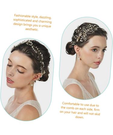 HAPINARY Crystal Double Hair Comb Rhinestones for Hair Wedding Hair Accessories Pearl Hair Comb Hair Bling Bridesmaid Hair Accessories Wedding Accessories Headgear Classic Alloy - Buy Online on GoSupps.com