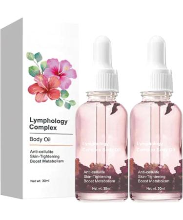 Lymphology Complex Body Oil Rose Stem Flower Oil Lymphatic Drainage Body Massage Oil Lymphatic Drainage Massage Oil Lymphatic Drainage Oil For All Skin Types (2 PCs)