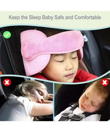 AIPINQI Car Seat Head Support Band for Kids - Safe Sleep Solution for Car Plane Travel - Pink - Buy Online on GoSupps.com