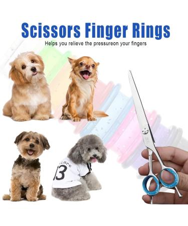 16 PCS Soft Silicone Scissors Finger Rings Dog Grooming Pet Shears Ring Thumb Inserts Finger Protector Ring Scissor Accessories for Barber Dog Hair Cutting Scissors (8 Colors) - Buy Online on GoSupps.com
