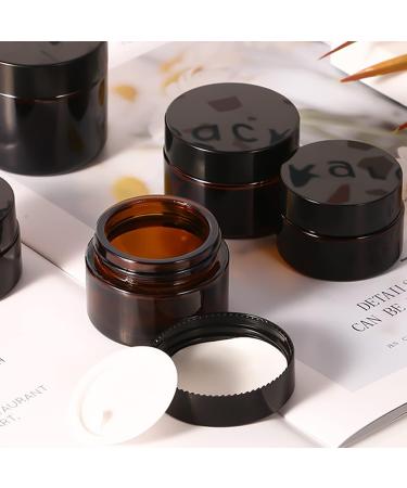 6 Pieces Brownlas 20ml Refillable Cosmetic Containers - Travel Pots for Ointments Creams & Mini Candles | Black Lids | International Shipping - Buy Online on GoSupps.com