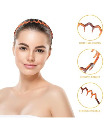 Lurrose Shark Tooth Optics Hair Ties Set - 2 Non-Slip Plastic Bands for Women & Girls (Black & Brown) | Stylish Hair Accessories - Buy Online on GoSupps.com