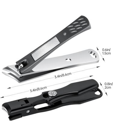 NiHome Heavy Duty Nail Clippers for Thick Hard Nails Set of 2 Wide Opening & Slanted Curved Blade Precision Ingrown Toenail Clippers Extended Anti-Slip Handles and Ultra Sharp Stainless-Steel Blades - Buy Online on GoSupps.com