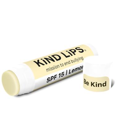 Kind Lips SPF 15 Mineral Lip Balm with Zinc Oxide Lemon Flavor Natural Sun Protection Lip Care Single Tube - Buy Online on GoSupps.com