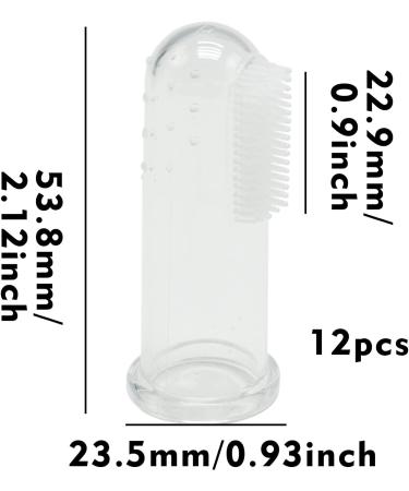 12 Pieces Pet Finger Toothbrush Soft Silicone Pet Finger Toothbrush Food Safety Tooth Cleaner Dog Cat Dental Brushes Kit for Dogs Cats Pets Dental Care(Transparent Color) - Buy Online on GoSupps.com