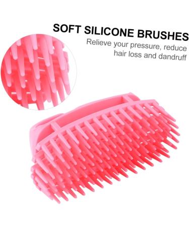 Tovinanna 2-Piece ABS Hairbrush & Shampoo Massage Device for Thin Hair - Pink Hair Cleaning Brush for Men & Women 10.5x7x5.5cm - Buy Online on GoSupps.com