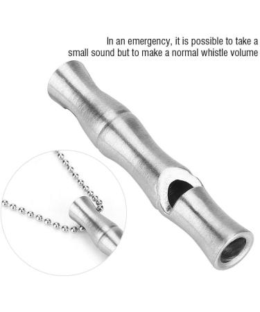 Durable Dilwe Stainless Steel Triller Pipe Whistle for Hiking Camping & Survival - Emergency Signal Tool with Chain - Buy Online on GoSupps.com