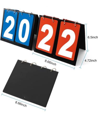 Portable Table Top Multi Sports Scoreboard Flipper - Basketball Football Soccer Tennis Badminton Score Keeper - Style 2 - Buy Online on GoSupps.com