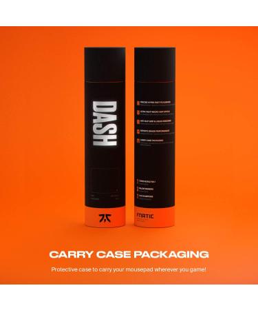 Buy Fnatic Dash XD Extended Gaming Mat | Professional E-sports | Non-Slip Rubber | Sewn Edges | XL Size 950x500mm | Black Hybrid Fabric - Buy Online on GoSupps.com